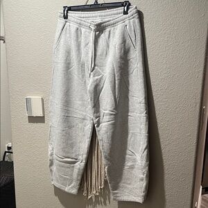 Abercrombie & Fitch Heather Gray essential barrel Sunday sweatpants